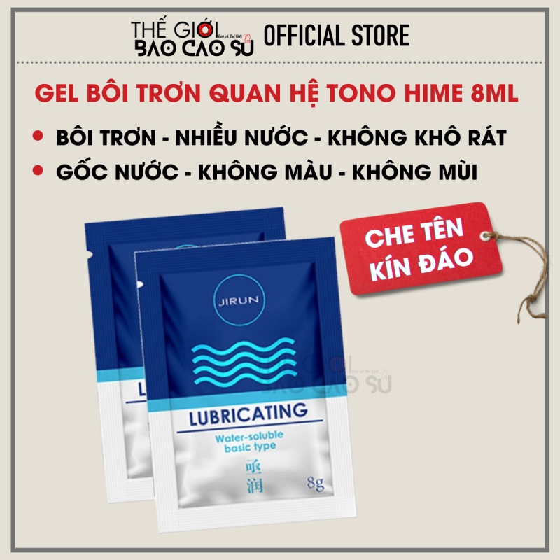 Gel bôi trơn JIRUN dạng gói, gel bôi trơn gốc nước tăng khoái cảm kéo dài - Safe HN