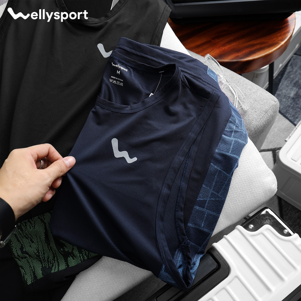 Áo ba lỗ nam thể thao, Welly Sport, chất liệu cao cấp thấm hút mồ hôi, Mã BLN