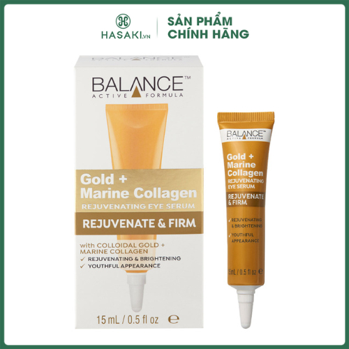 Serum Vàng Dưỡng Mắt Balance Active Formula Gold Collagen Rejuvenating Eye Serum 15ml Hasaki Sản Phẩm Chính Hãng