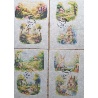 [Mẫu in - Fairy tale] Rice paper - Decoupage - A4