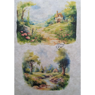 [Mẫu in - Fairy tale] Rice paper - Decoupage - A4