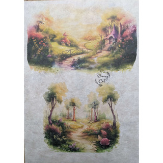 [Mẫu in - Fairy tale] Rice paper - Decoupage - A4
