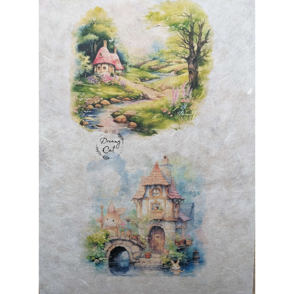 [Mẫu in - Fairy tale] Rice paper - Decoupage - A4