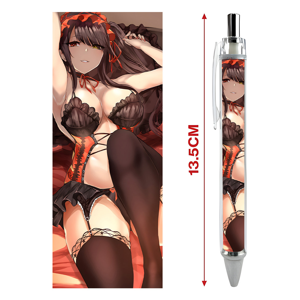 Bút viết In hình Kurumi Anime Manga Light Novel Date A Live - Hình in sắc nét - Bút Gel ngòi 0.5mm by 2D Tộc Shop