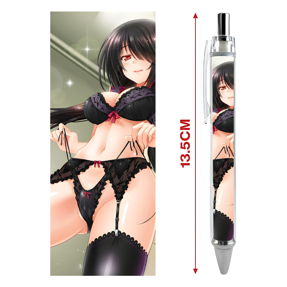 Bút viết In hình Kurumi Anime Manga Light Novel Date A Live - Hình in sắc nét - Bút Gel ngòi 0.5mm by 2D Tộc Shop