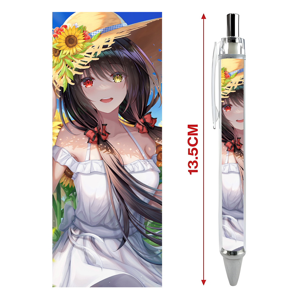 Bút viết In hình Kurumi Anime Manga Light Novel Date A Live - Hình in sắc nét - Bút Gel ngòi 0.5mm by 2D Tộc Shop