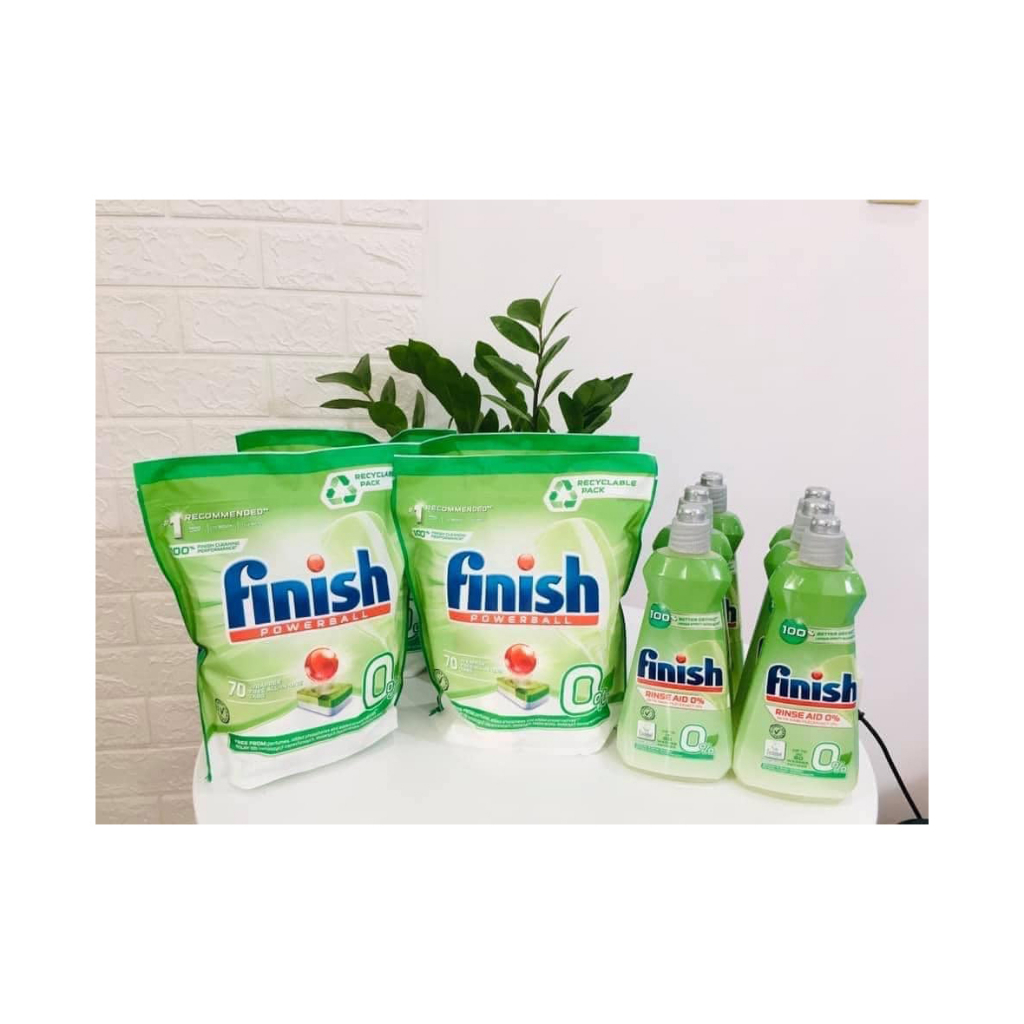 Viên rửa bát Finish Eco 0% túi 70 viên