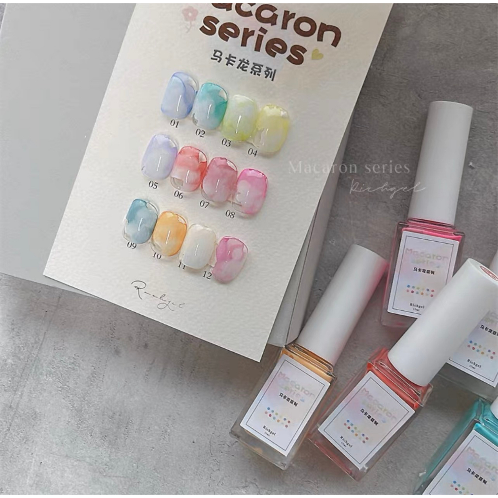 Set cồn loang sữa Macaron 12 tone màu Hàn Quốc