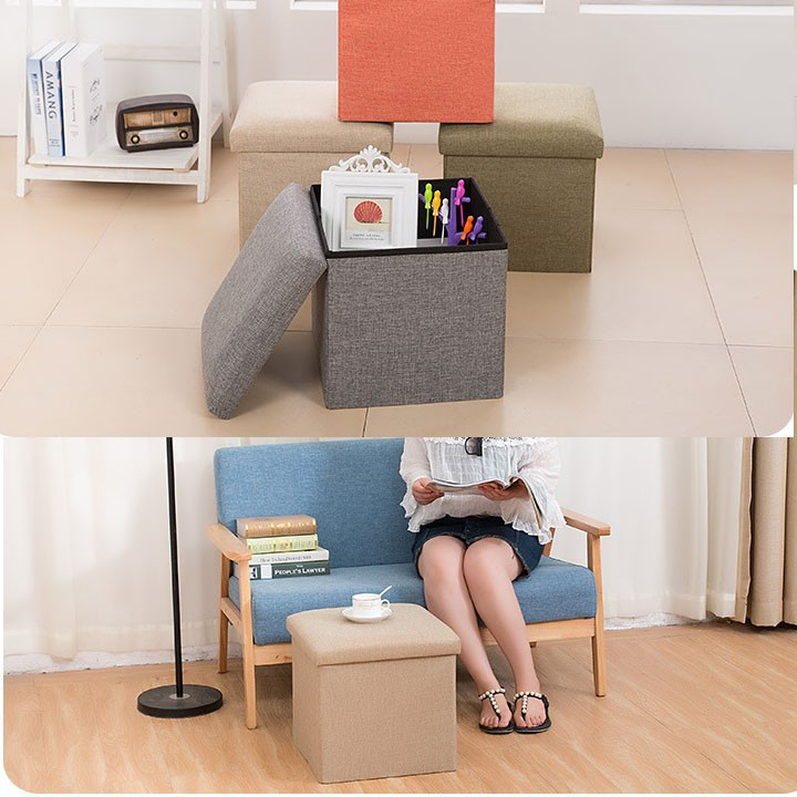 Hộp Đựng Đồ, Ghế Đựng Đồ Đa Năng - Ghế 2 Trong 1 Có Thể Gấp Gọn Vừa Để Đồ Vừa Ngồi Cứng Cáp JayC SP41233213