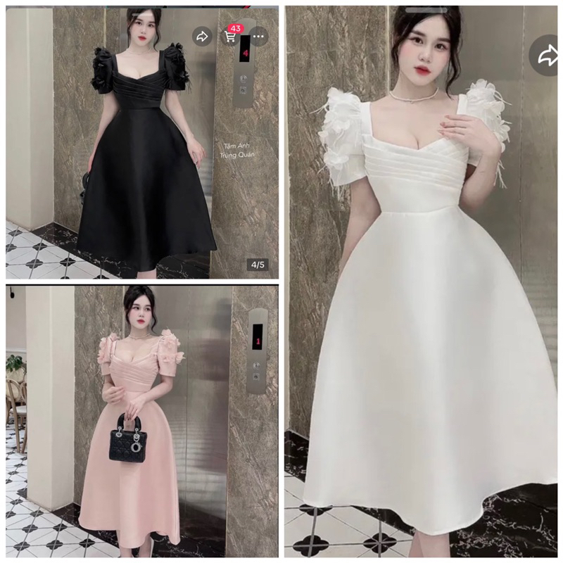 đầm dài xếp ly 55-90kg Quỳnh như bigsize
