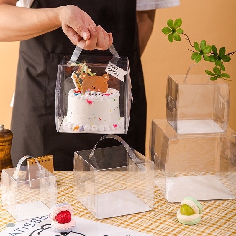 Hộp Mica đựng Hoa và Bánh với đủ loại đế Thấp, Cao, To.