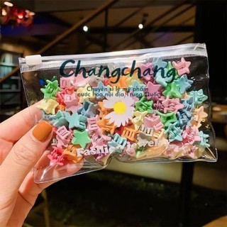 Sét 50 kẹp tóc cho bé gái đựng túi díp