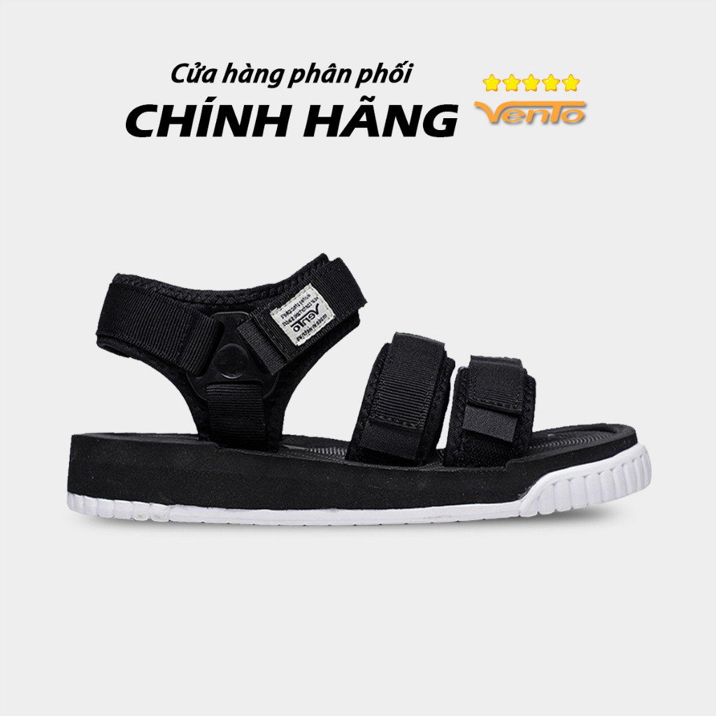 Giày Sandal Vento Unisex 3 Quai SD9801 Đen