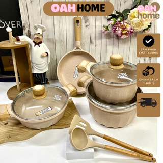 BỘ NỒI MGC MÀU KEM 6 MÓN CAO CẤP