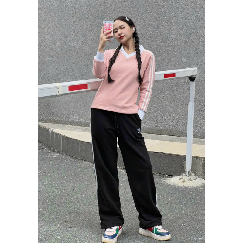 ÁO POLO CỔ V ADI.DASS SỌC BACSIC