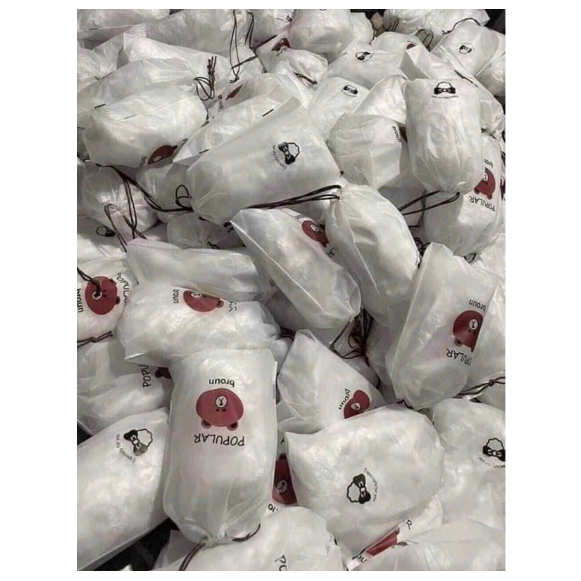 Túi 100 cái màng bọc thực phẩm có chun co giãn có thể tái sử dụng