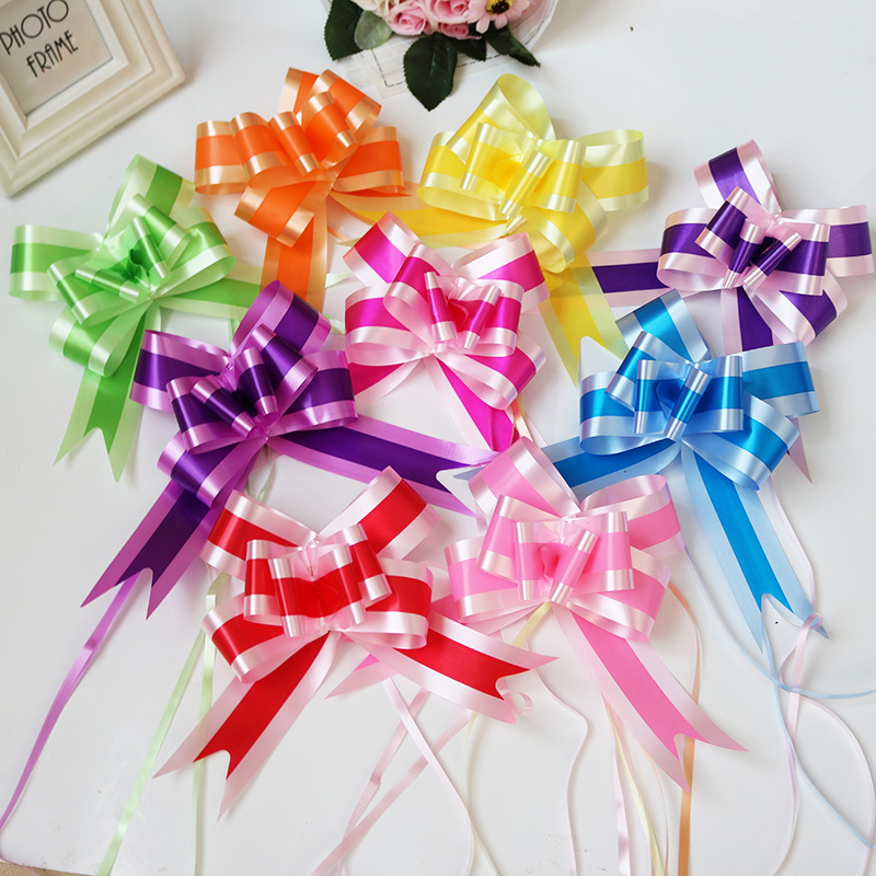 Kho sỉ combo 200 nơ rút bản 3cm, 100 nơ rút bản 5cm nhiều màu sắc