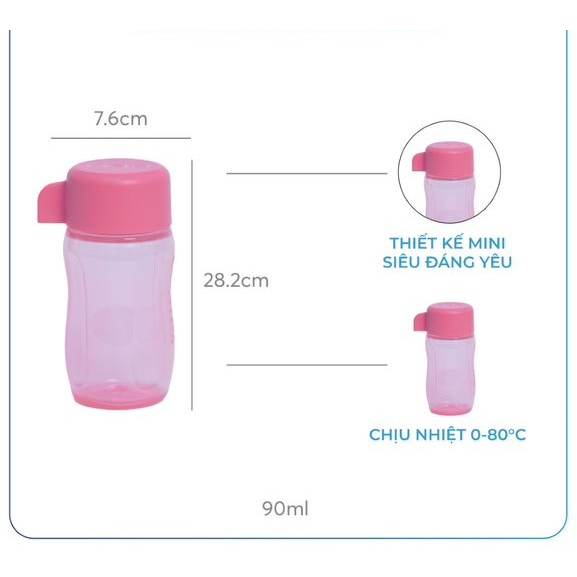 Bình Nước 90ml Eco Bottle - Nhựa Nguyên Sinh - Tupperware