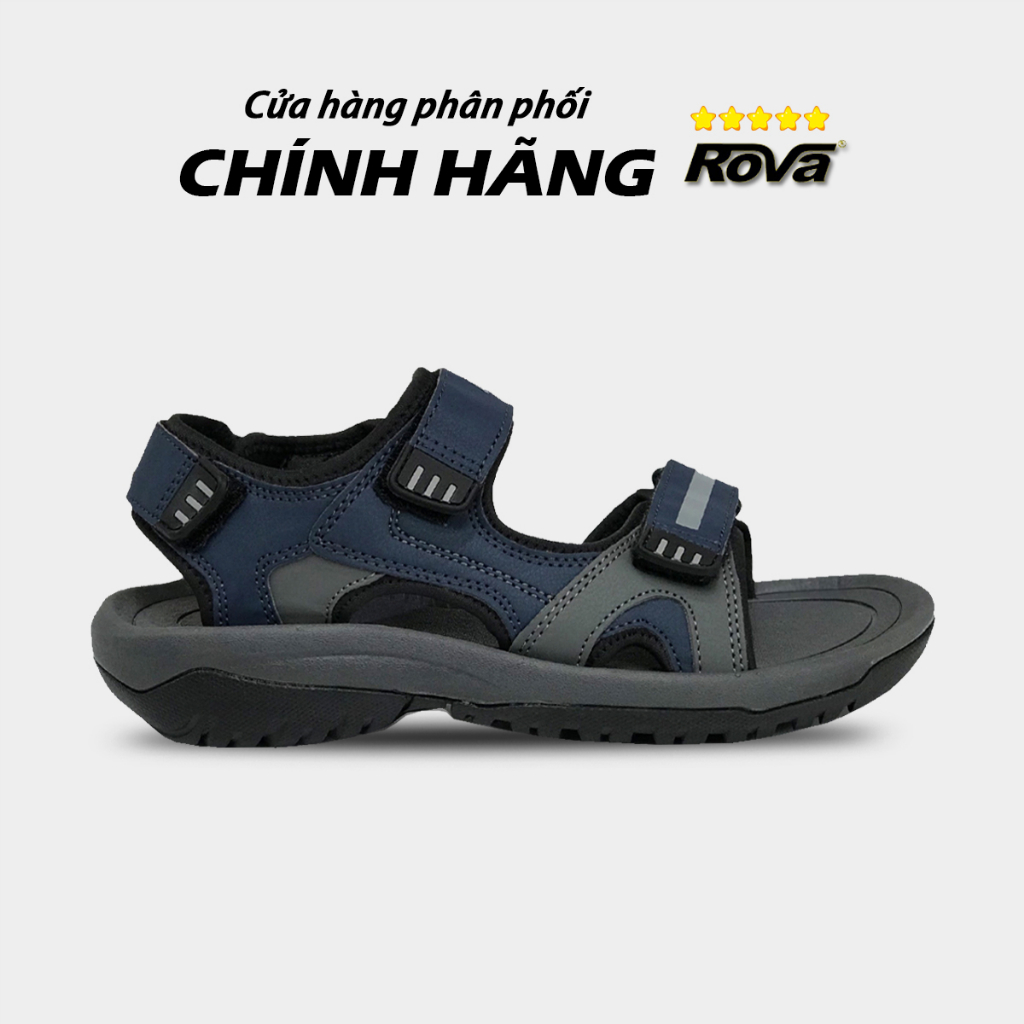 Giày Sandal Nam Đế Đúc Hiệu Rova - RV964 Xanh đen