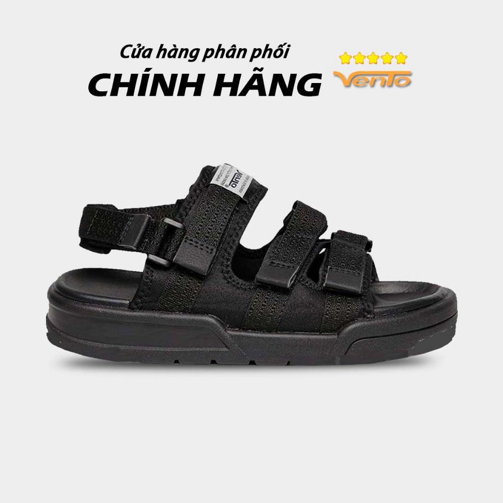 [Chính Hãng] Giày Sandal Vento Nam Nữ - NV1001BB Đen Full