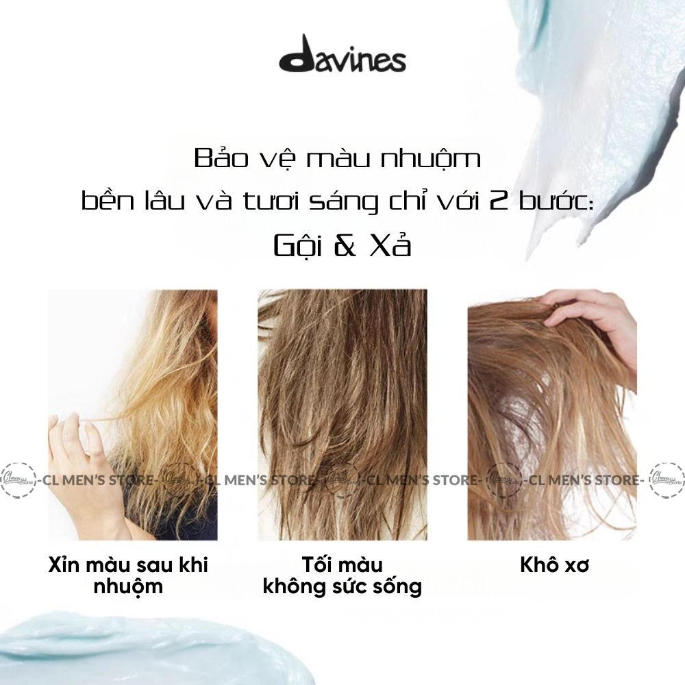 Dầu Gội và Dầu Xả Davines Minu Shampoo & Conditioner 250ml | Dành cho làm sáng màu tóc và bảo vệ tóc nhuộm