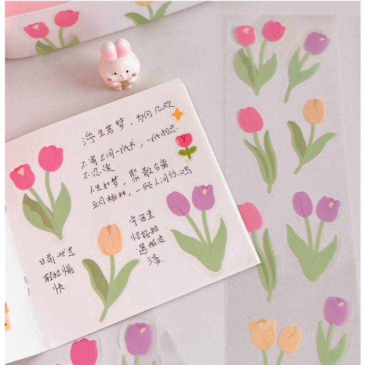 Sticker hoa tuy lip siêu to - Vpp_thanhnga