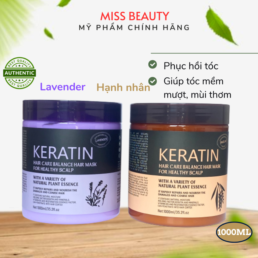 Kem ủ tóc KERATIN collagen 1000ml siêu mềm tóc, gỉảm khô xơ