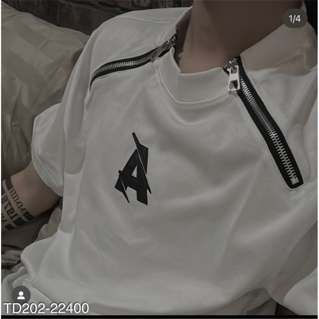 Áo Phông Nam DSQ Thêu Chữ A Siêu Nét - Áo Thun D S Q Nam Nữ Phối Khóa Chéo Viền Vai Cao Cấp