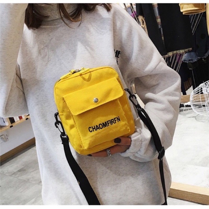 Túi Đeo Chéo CHAOMFIRFN Vải Bố Phong Cách Hàn Quốc