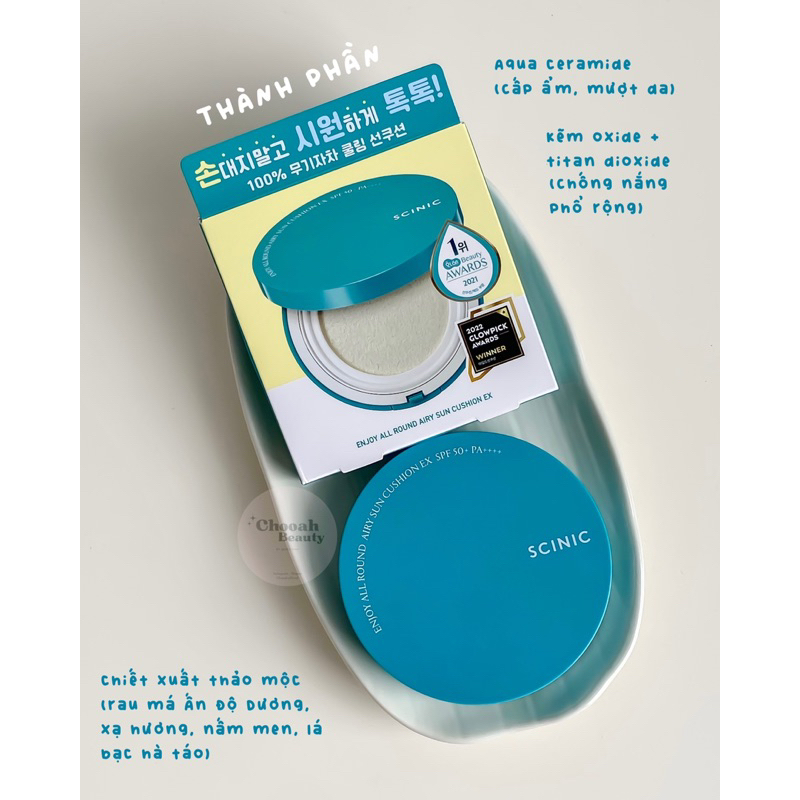 🌱❄️ Phấn nước chống nắng SCINIC Enjoy All Round Airy Sun Cushion EX SPF50+ PA++++ 25g ❄️🌱