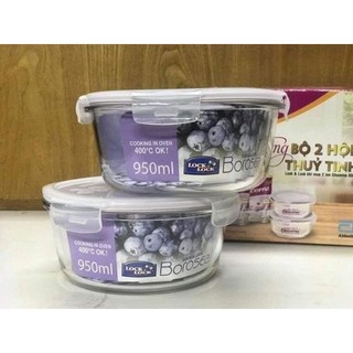 Thố Lock and Lock thủy tinh tròn 950ml LLG861