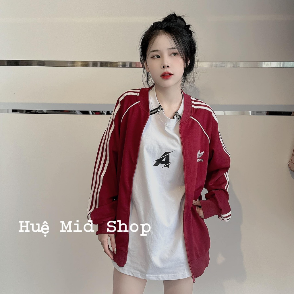 Áo Khoác  Nam Nữ  3 Vạch Sọc  Tay  thêu Dassss, , Nỉ Poly, Dày Dặn, Unisex, Form Rộng,