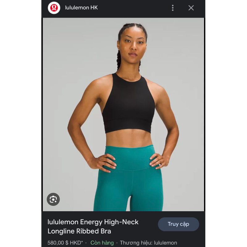 Áo Energy Bra High Neck lulu hàng vợt sale dư