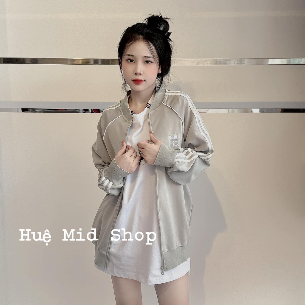 Áo Khoác  Nam Nữ  3 Vạch Sọc  Tay  thêu Dassss, , Nỉ Poly, Dày Dặn, Unisex, Form Rộng,