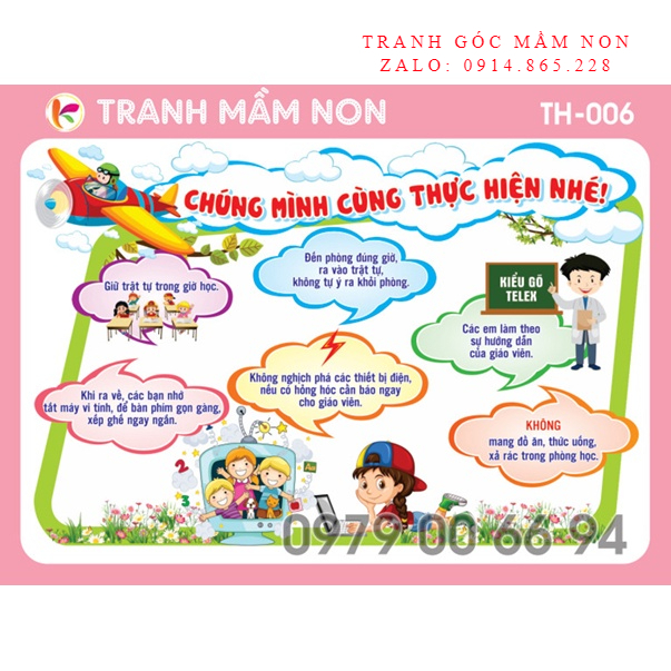 Trang trí lớp học - decal trang trí phòng vi tính - máy tính