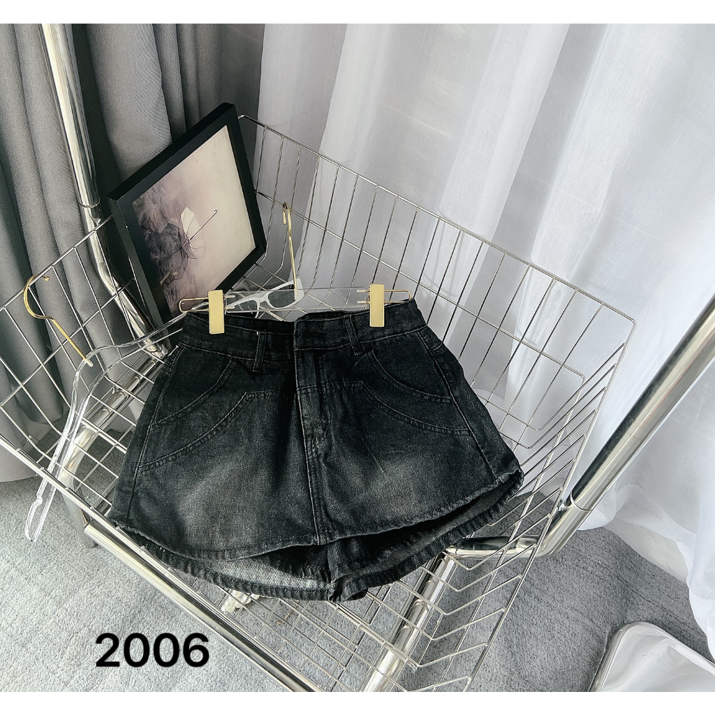 Quần váy Jean nữ bigsize từ 40-85kg, quần đùi giả váy lưng cao dáng chữ a 2KJean MS2006