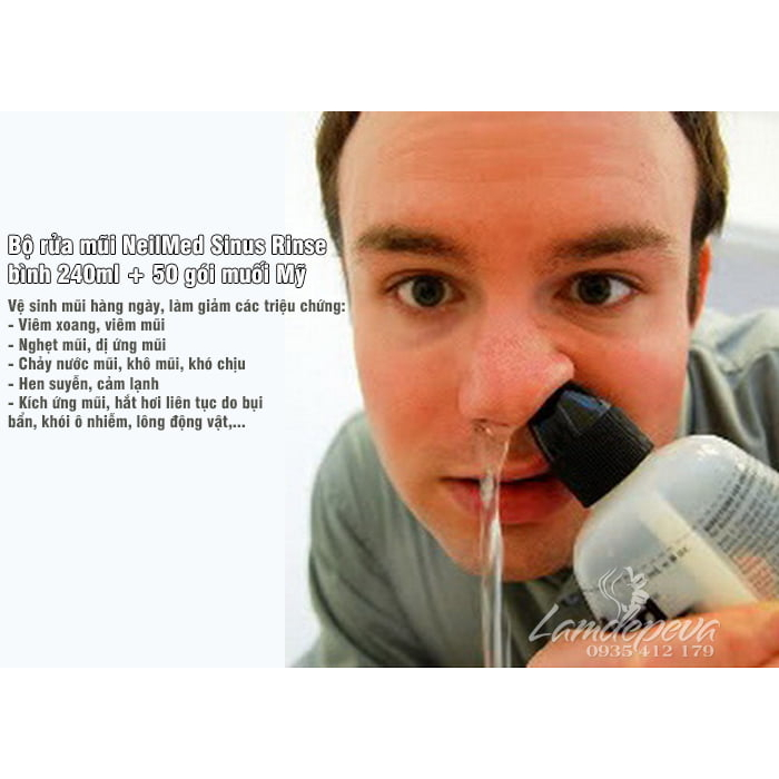 Gói muối rửa mũi Neilmed cho bình rửa mũi 240ml, Combo 20 gói, 50 gói, 100 gói