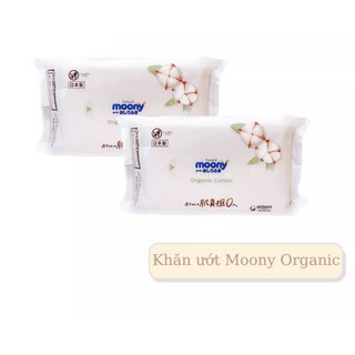 Khăn ướt/ giấy ướt moony organic 50 tờ