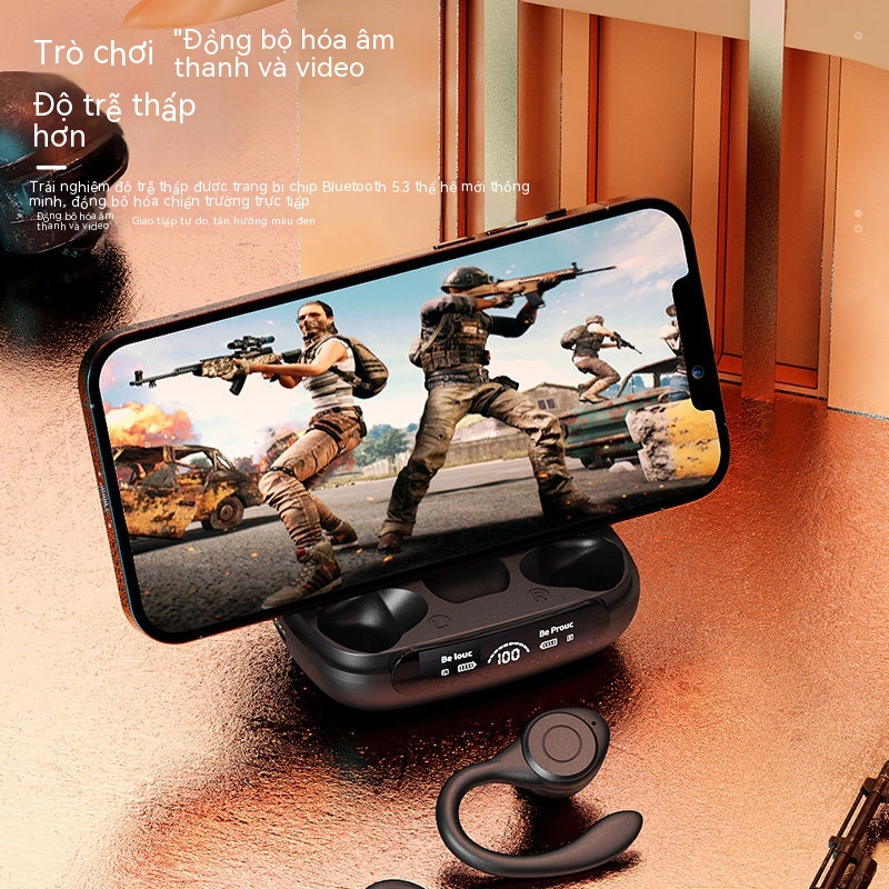 Tai Nghe Bluetooth Không Dây Youxunghiêm Túc Kiểu Treo Tai Giảm Tiếng Ồn Thể Thao Mới Thời Lượng Pin Dài Thích Hợp