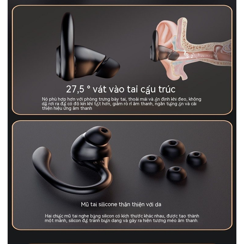 Tai Nghe Bluetooth Không Dây Youxunghiêm Túc Kiểu Treo Tai Giảm Tiếng Ồn Thể Thao Mới Thời Lượng Pin Dài Thích Hợp
