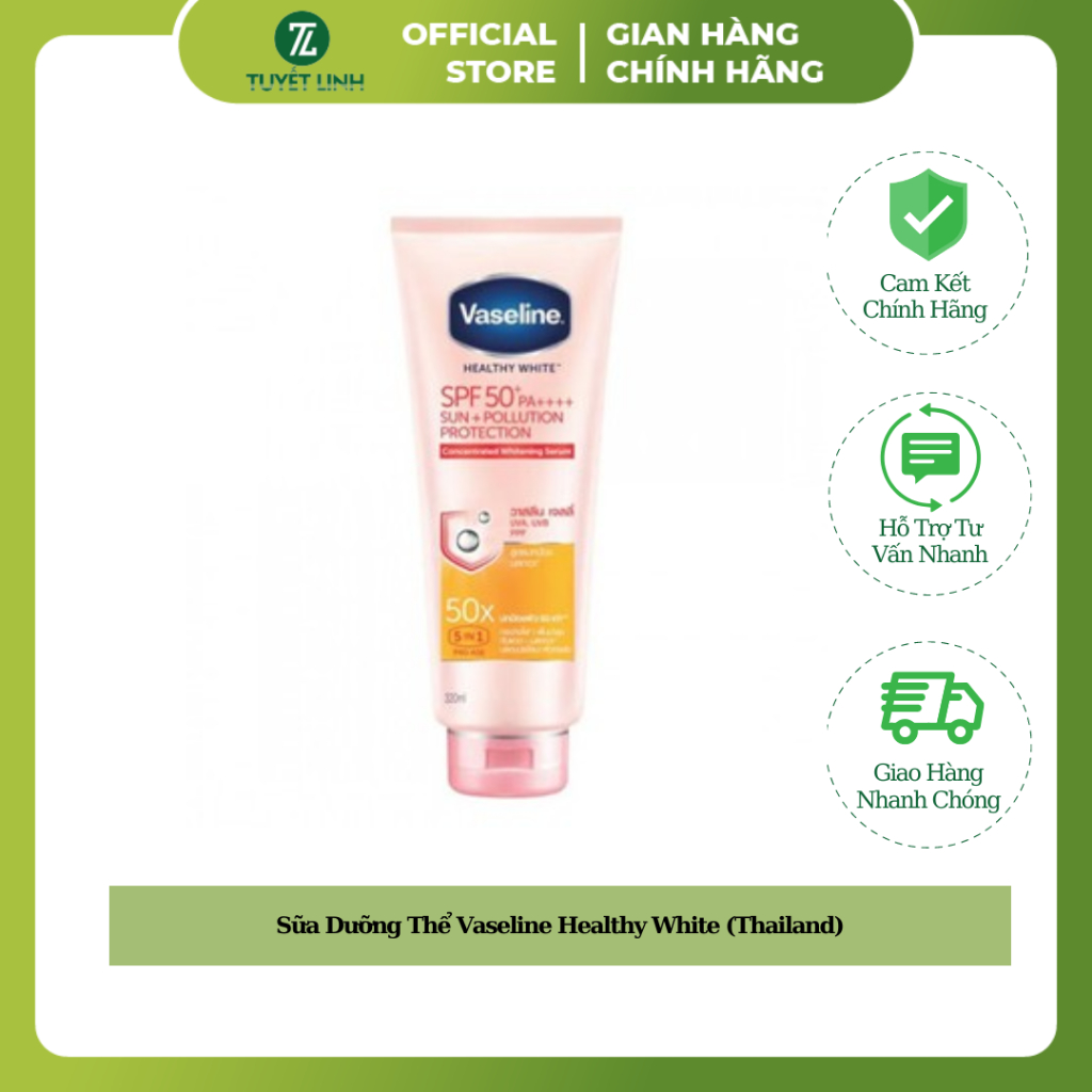 Sữa Dưỡng Thể Vaseline Healthy White (Thailand)