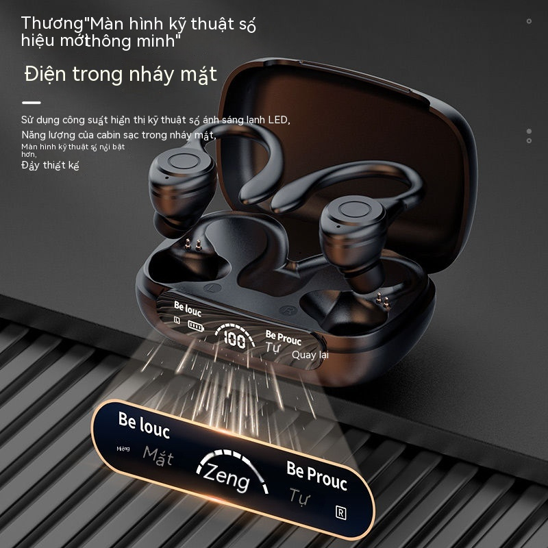 Tai Nghe Bluetooth Không Dây Youxunghiêm Túc Kiểu Treo Tai Giảm Tiếng Ồn Thể Thao Mới Thời Lượng Pin Dài Thích Hợp