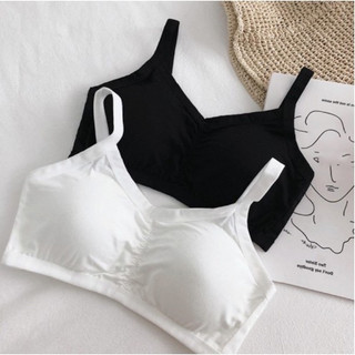 Áo lót áo bra nữ cotton học sinh 3 dây có mút ngực, freesize