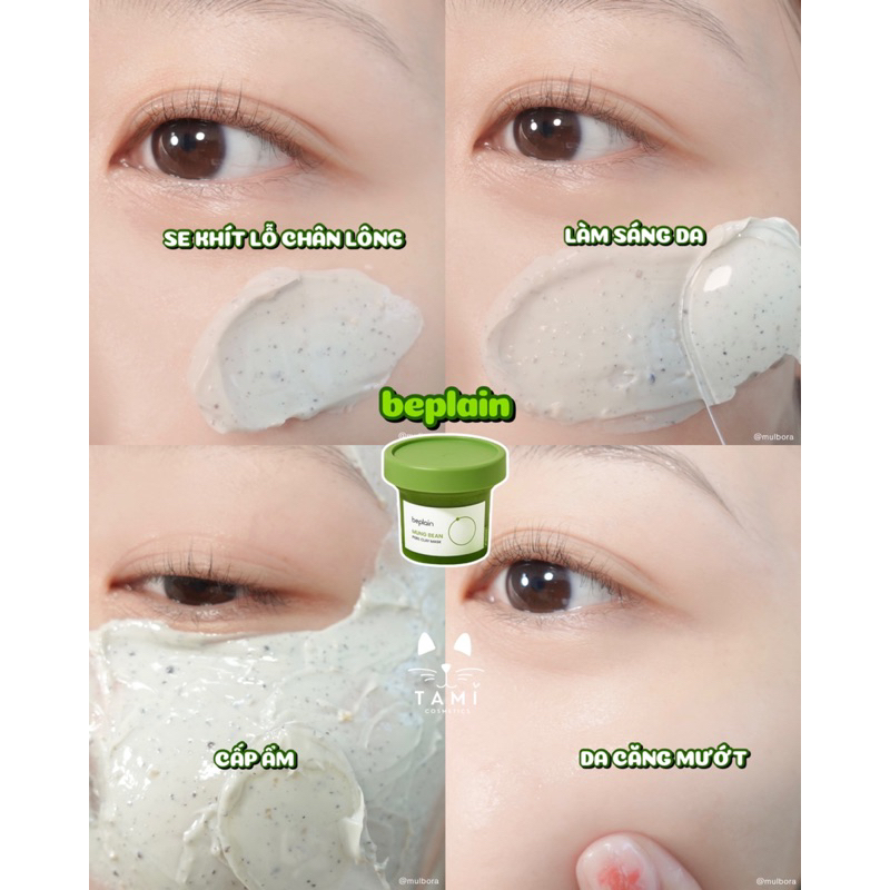 Mặt Nạ Đất Sét Đậu Xanh Beplain Mung Bean Pore Clay Mask 120ml