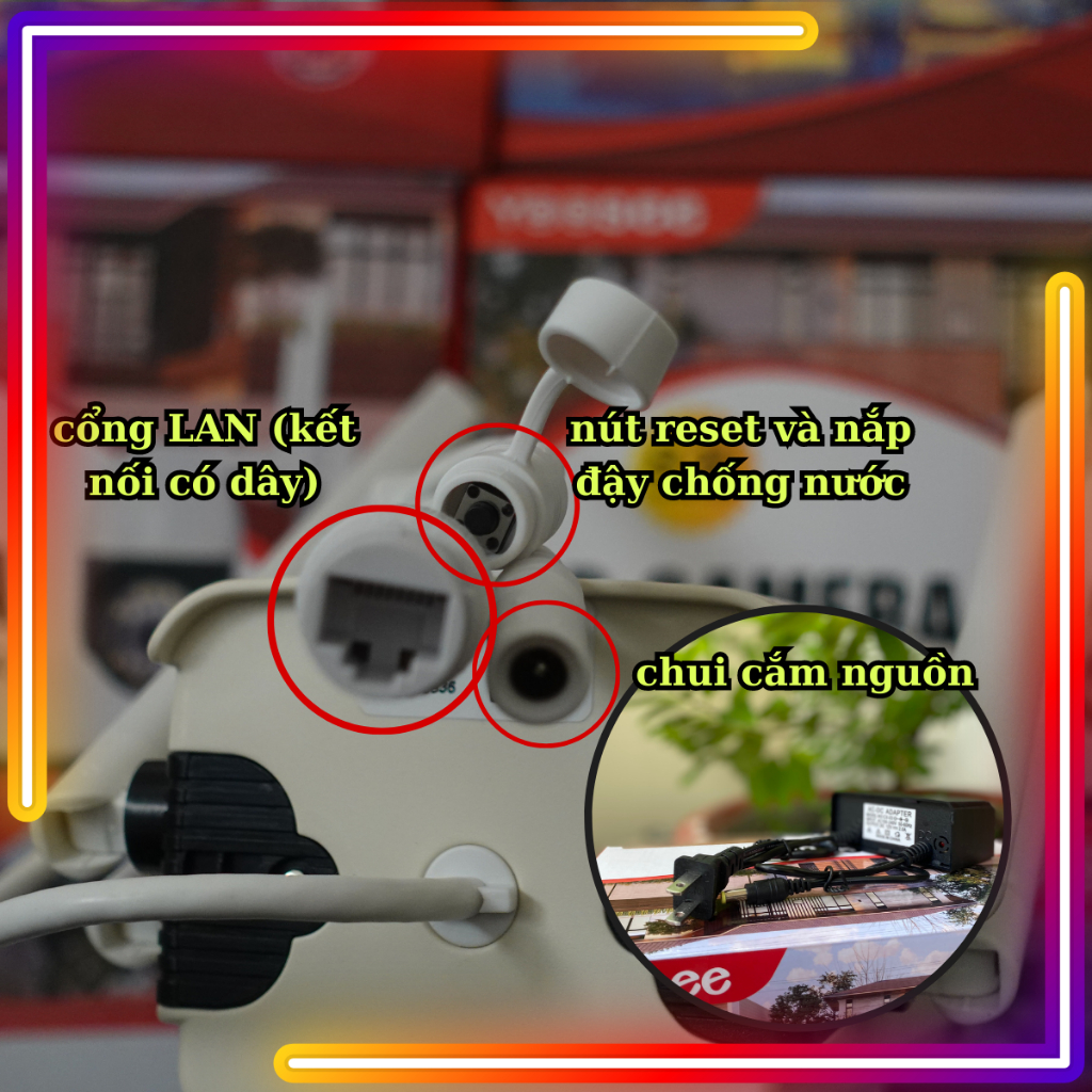 Camera yoosee ngoài trời 5.0 megapixel siêu sắc nét, thân xoay 360