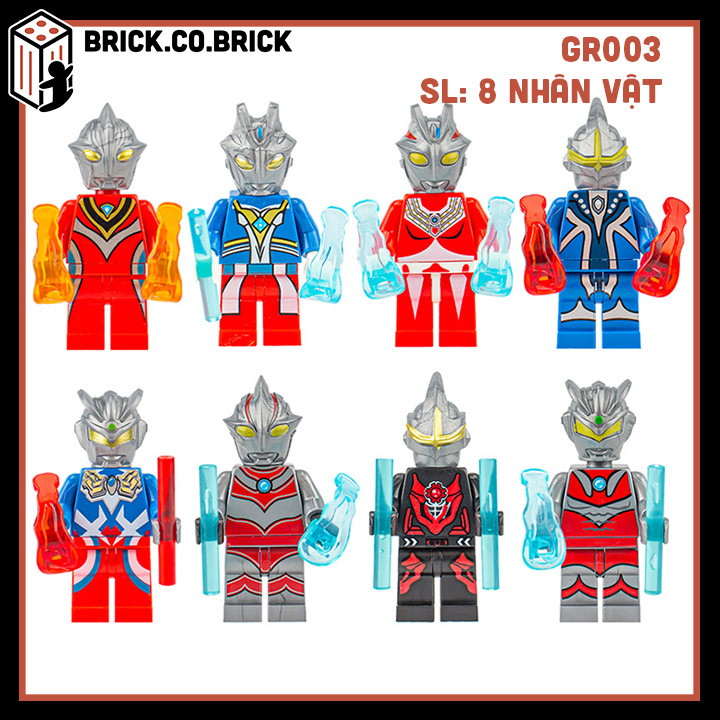 Siêu nhân Điện quang Đồ chơi lắp ráp Mô hình Nhân vật Phim Hoạt hình Siêu Nhân GR001-GR005