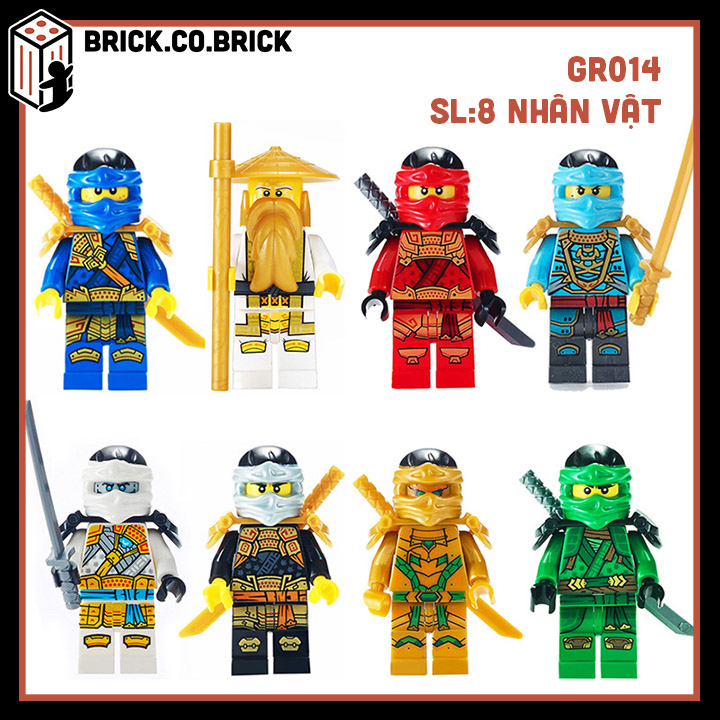 Ninja Mô hình Đồ chơi Lắp ráp Nhân vật Ninja làng lá Samurai Kai Zane Combo GR009-GR0015