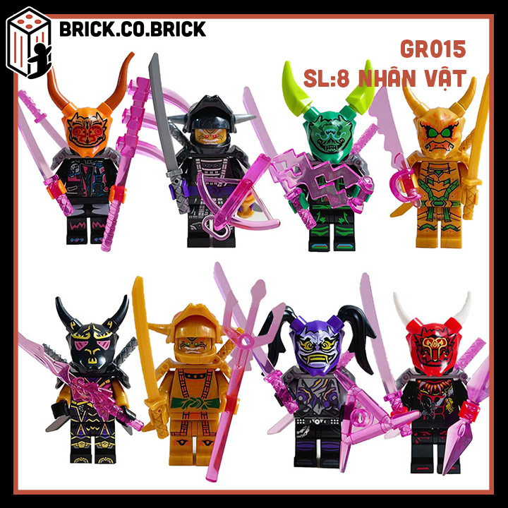 Ninja Mô hình Đồ chơi Lắp ráp Nhân vật Ninja làng lá Samurai Kai Zane Combo GR009-GR0015