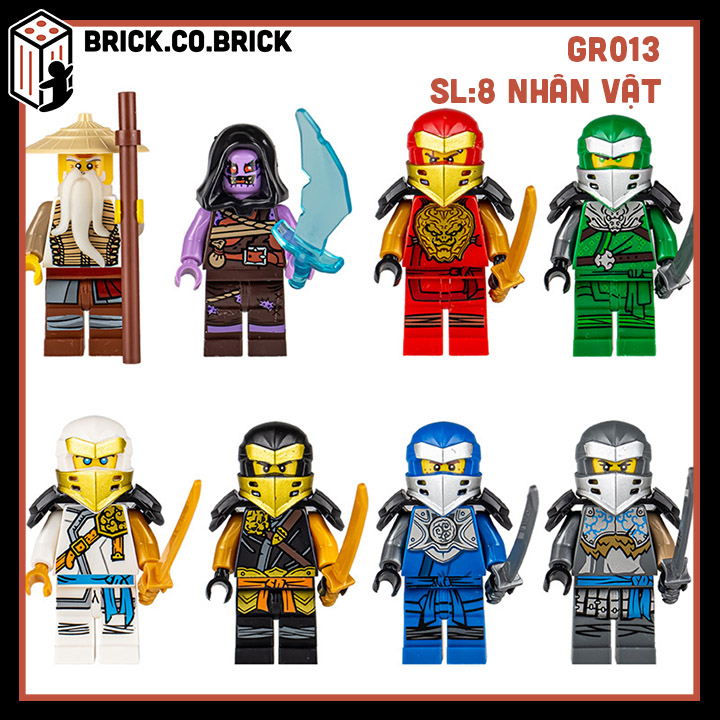 Ninja Mô hình Đồ chơi Lắp ráp Nhân vật Ninja làng lá Samurai Kai Zane Combo GR009-GR0015