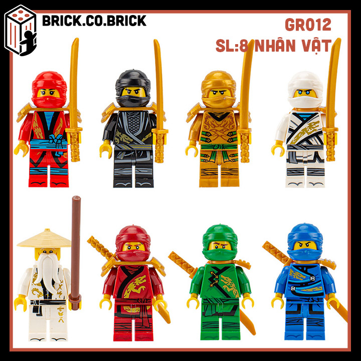 Ninja Mô hình Đồ chơi Lắp ráp Nhân vật Ninja làng lá Samurai Kai Zane Combo GR009-GR0015